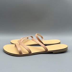 J Crew Kayu Olympia Sandals Natural Beige Sleepers Womens US 9